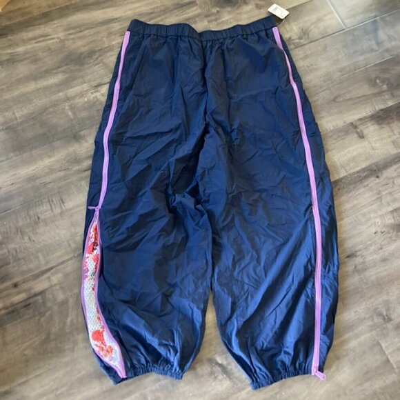 NWT Free People Movement Three Pointer Track Pants Navy Floral Sz XL - Picture 4 of 10